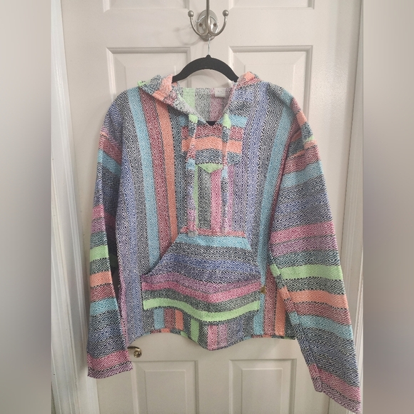 Vintage Molina Baja Hoodie Size Lg Colorful - Picture 1 of 4